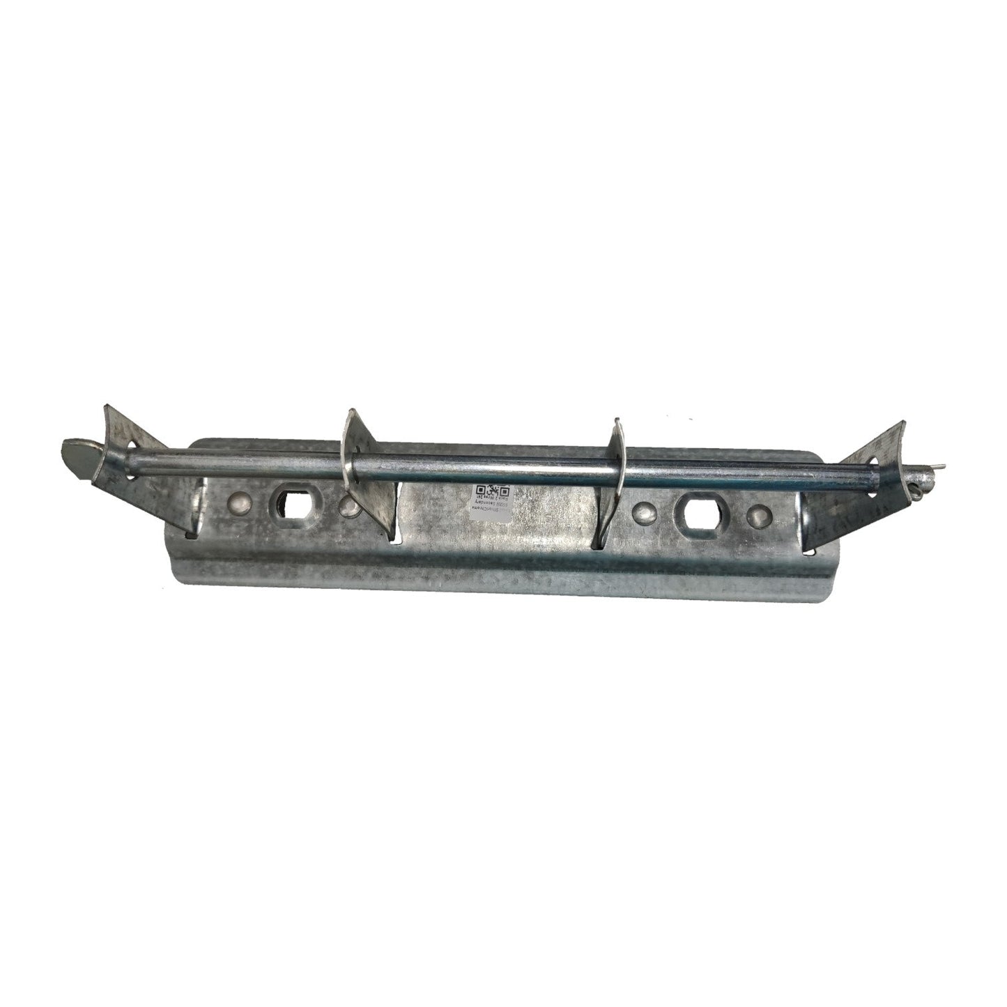 Metal door lock mechanism on a white background Secondary Rack 2 Wire Galvanize Steel For Cable Management Electx Electrical Supply