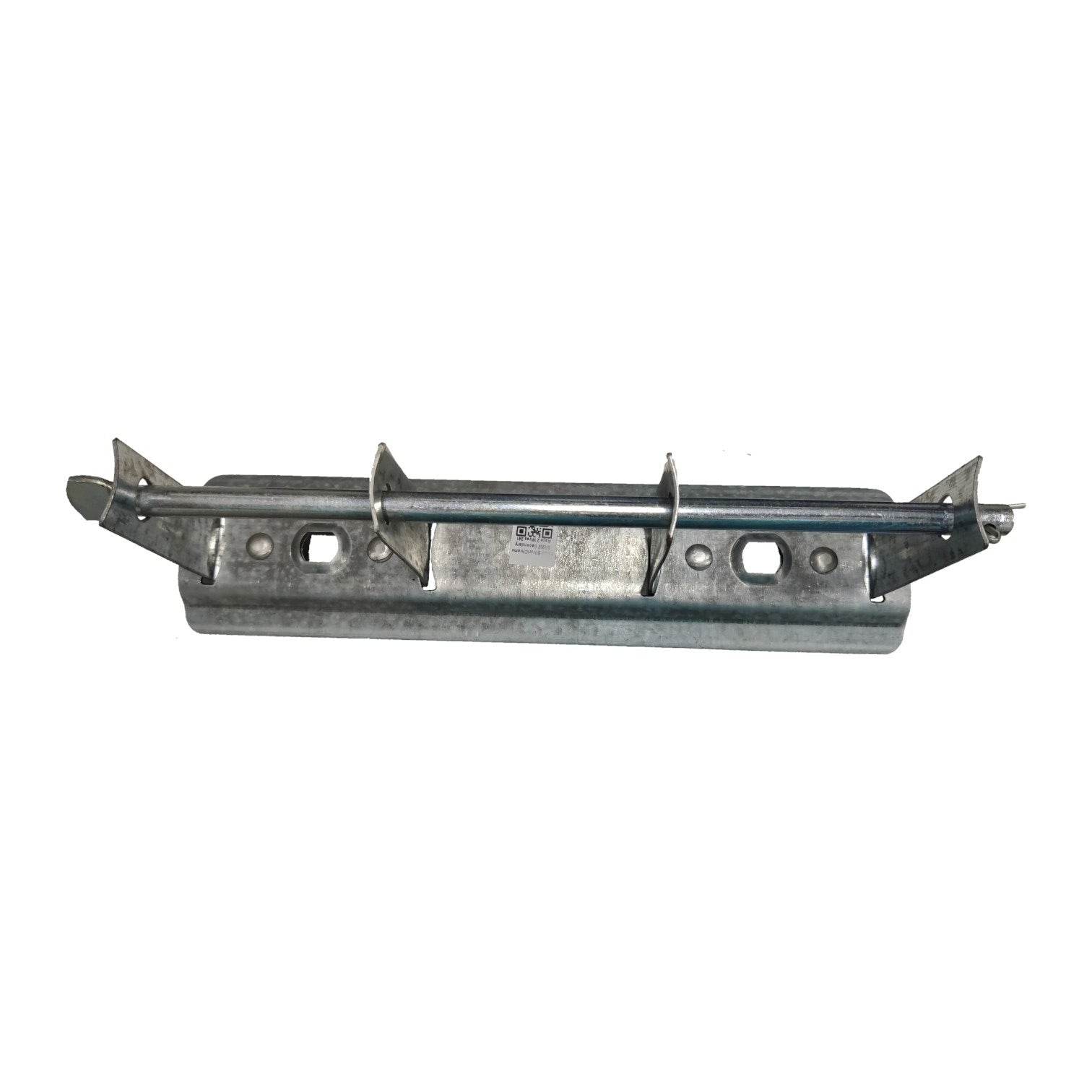 Metal door lock mechanism on a white background Secondary Rack 2 Wire Galvanize Steel For Cable Management Electx Electrical Supply