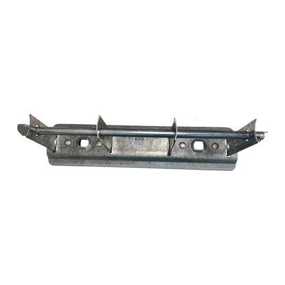 Metal door lock mechanism on a white background Secondary Rack 2 Wire Galvanize Steel For Cable Management Electx Electrical Supply