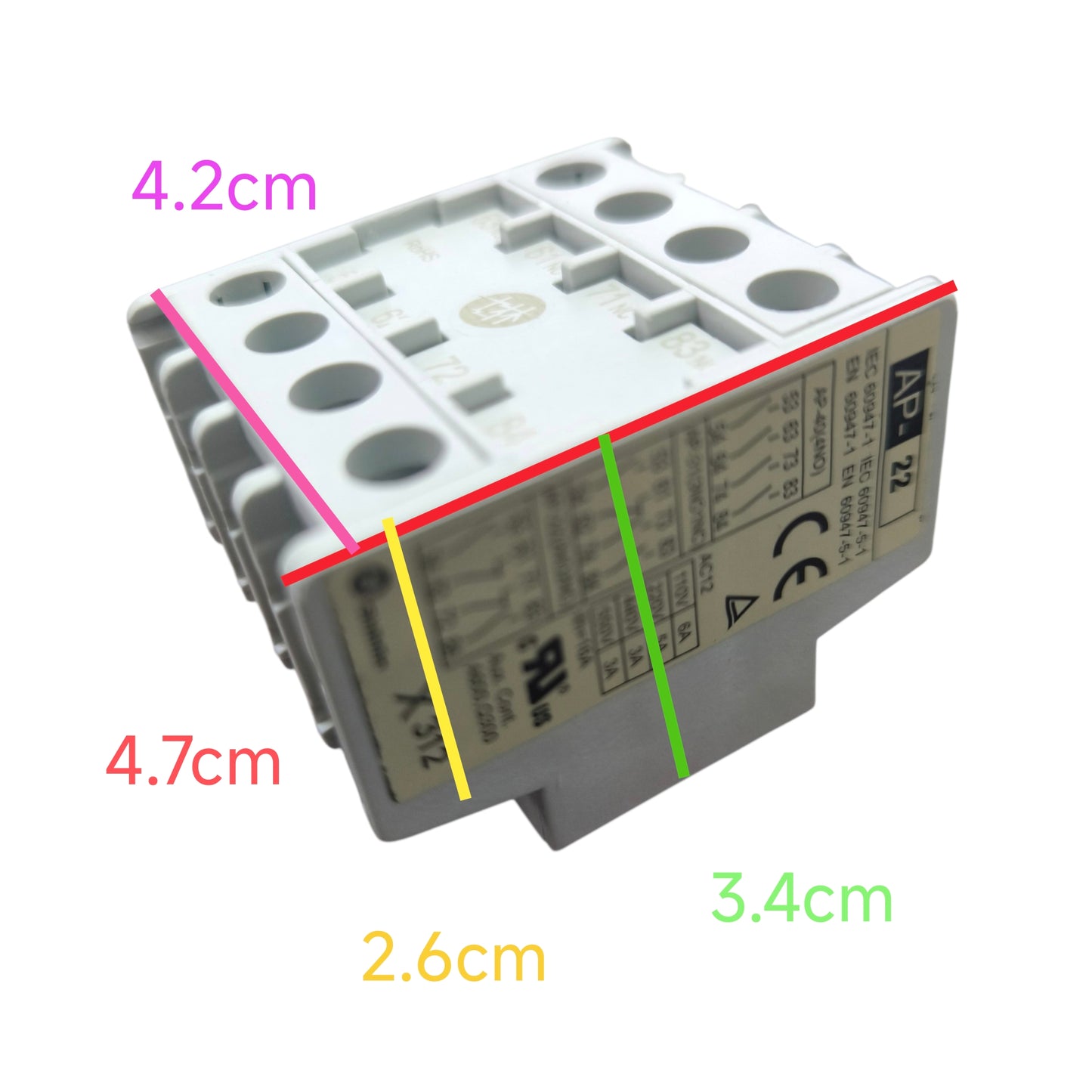Shihilin Aux Contact Top For Magnetic Contactor 2NO + 2NC AP-22 Electx Electrical Supply