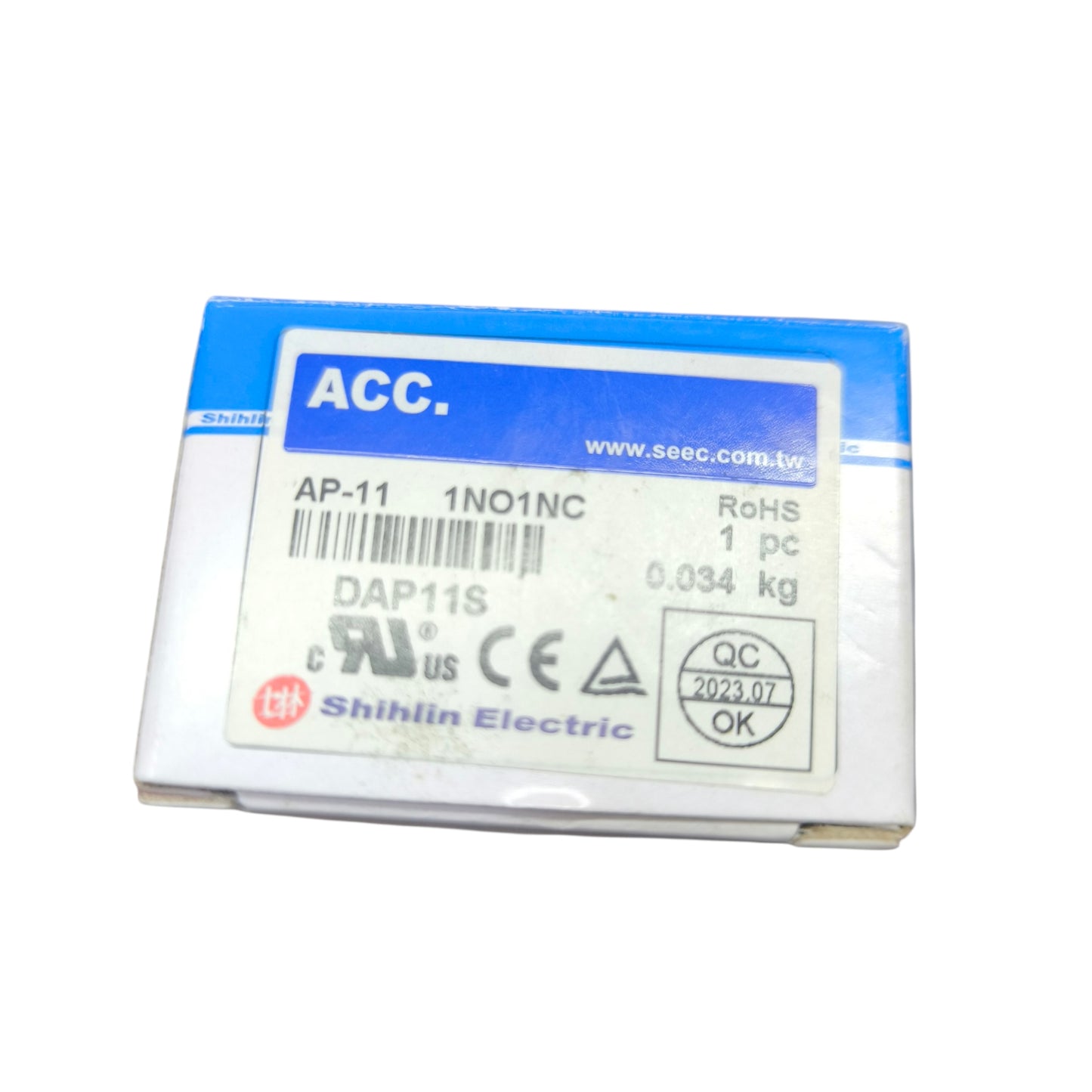 Shihilin Auxillary Contact for Magnetic Contactor 1NO + NC AP-11 Electx Electrical Supply