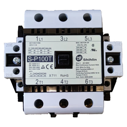 Shihlin contactor with technical specifications on a white background