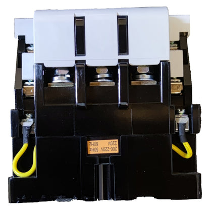 Electrical contactor with wiring on a white background