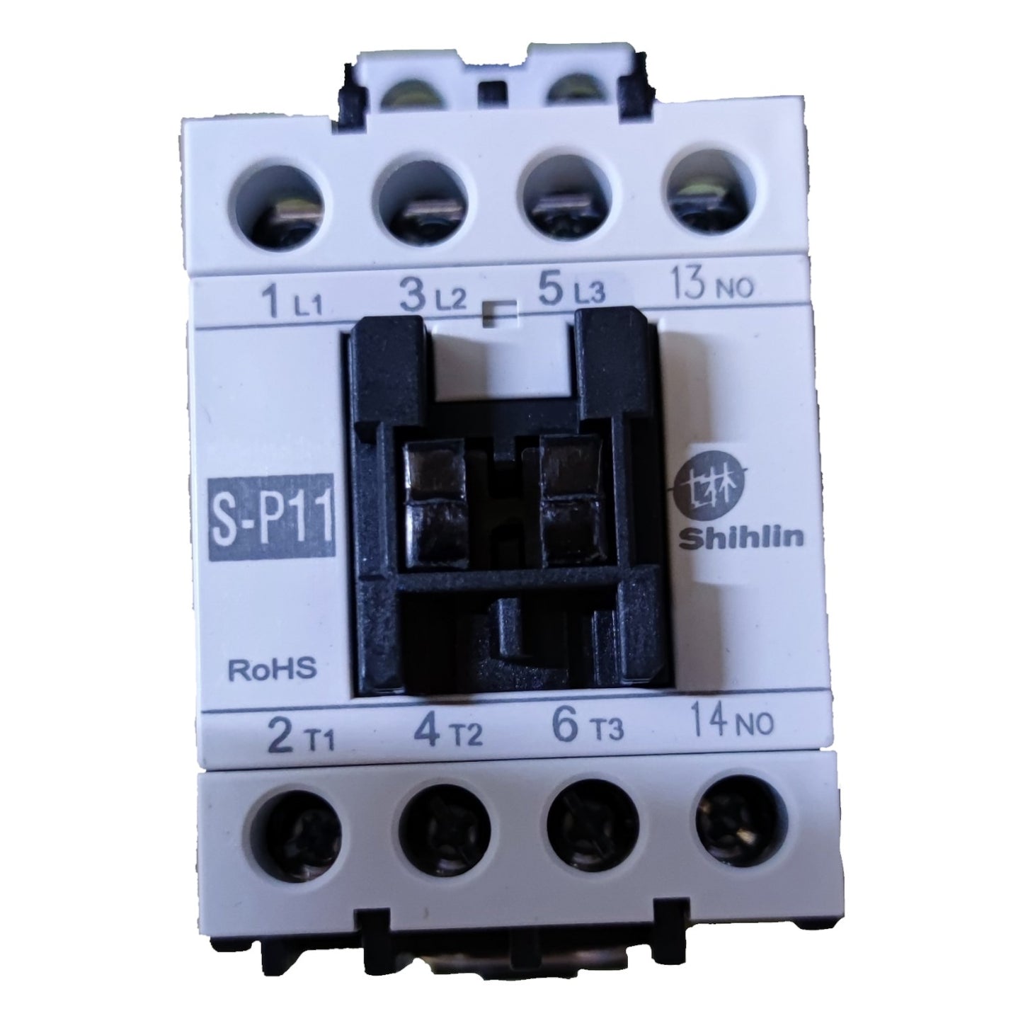 Electrical contactor with 'Shihlin' branding on a white background