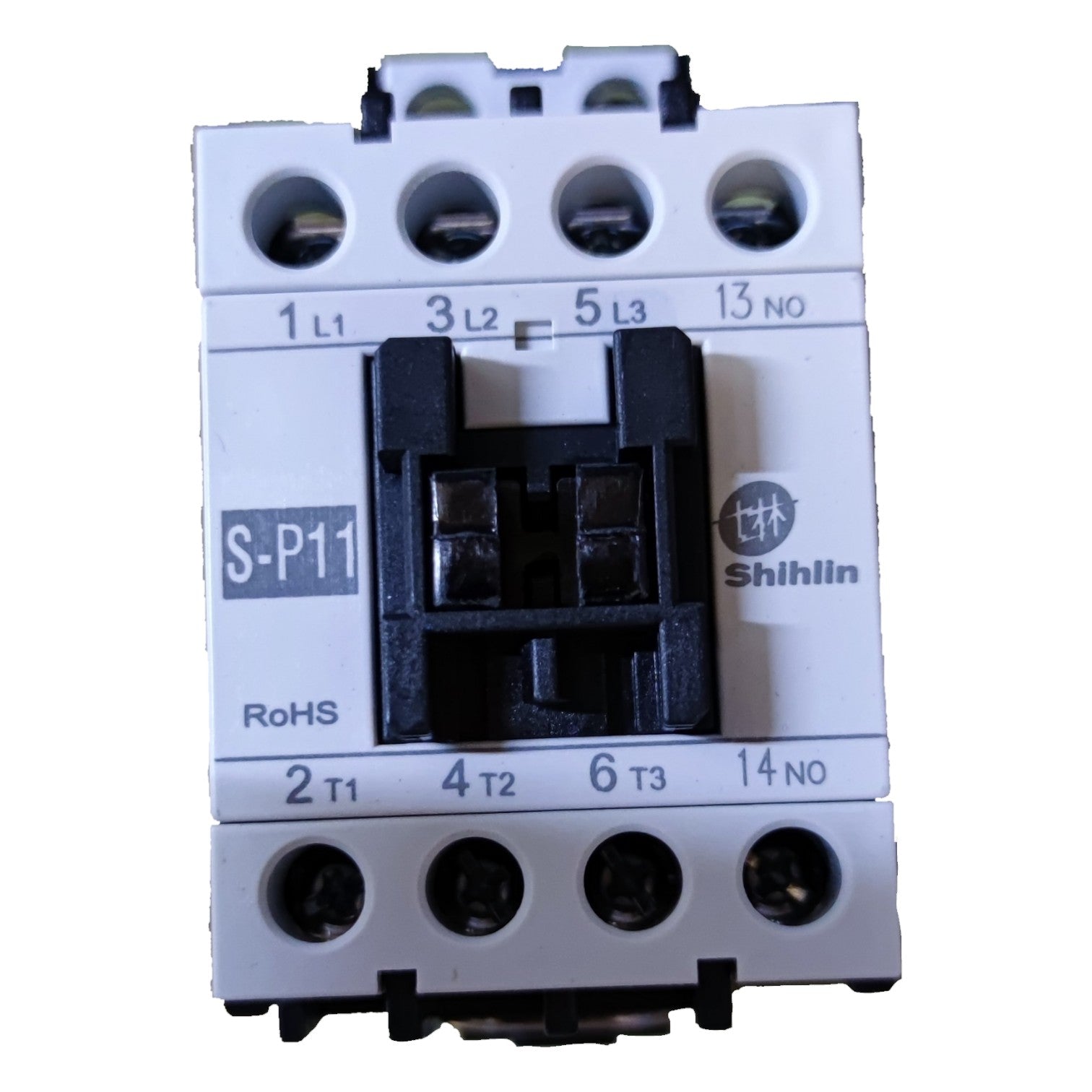 Electrical contactor with 'Shihlin' branding on a white background