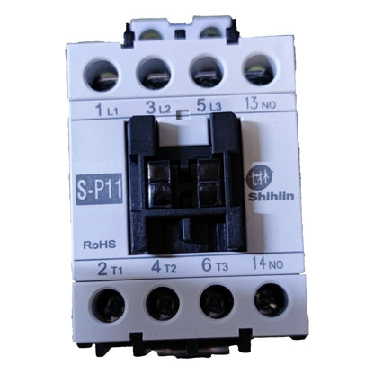 Electrical contactor with 'Shihlin' branding on a white background