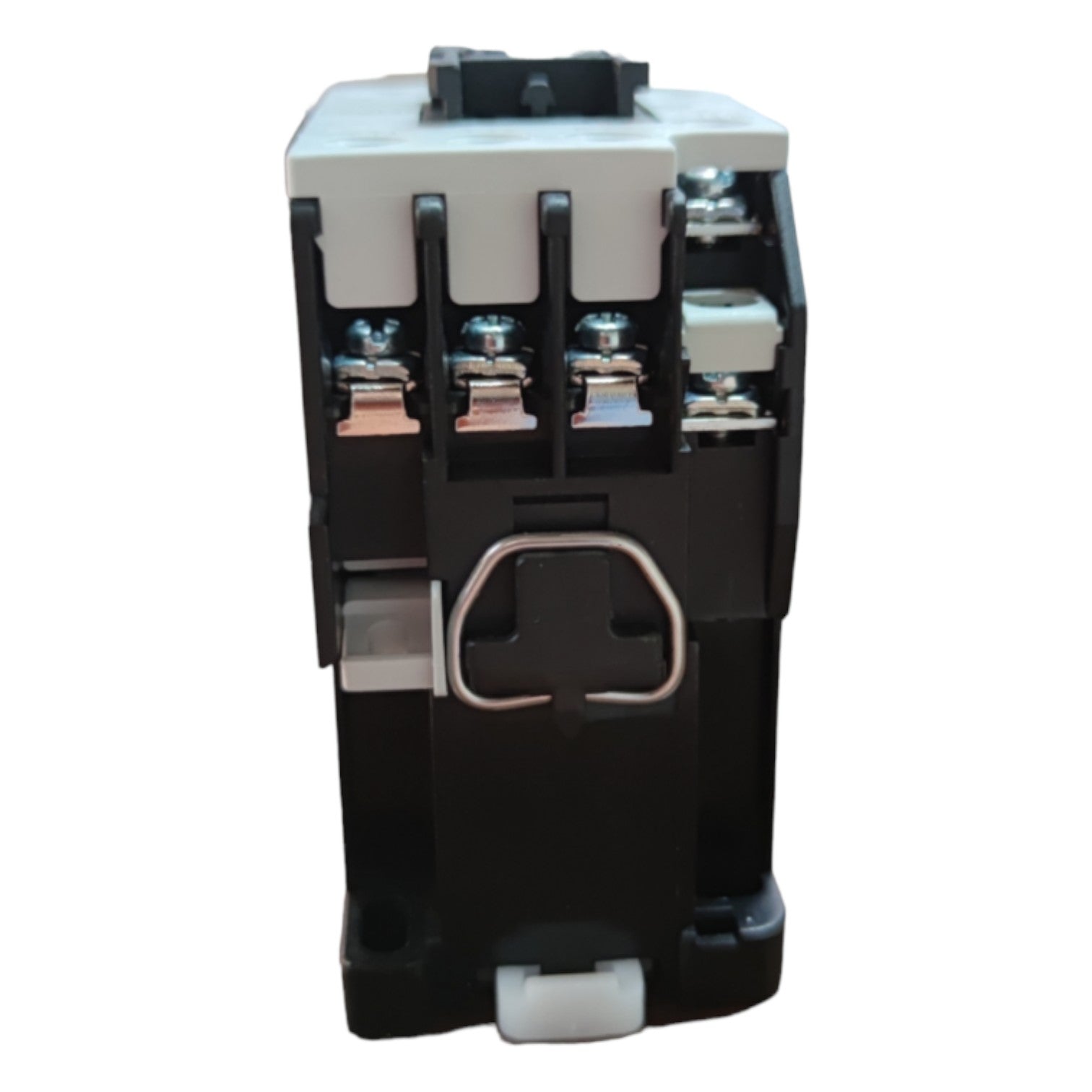 Electrical contactor on a white background