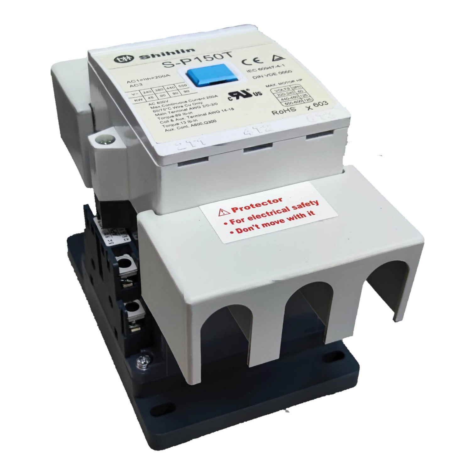 Electrical component with Shihlin branding on a white background