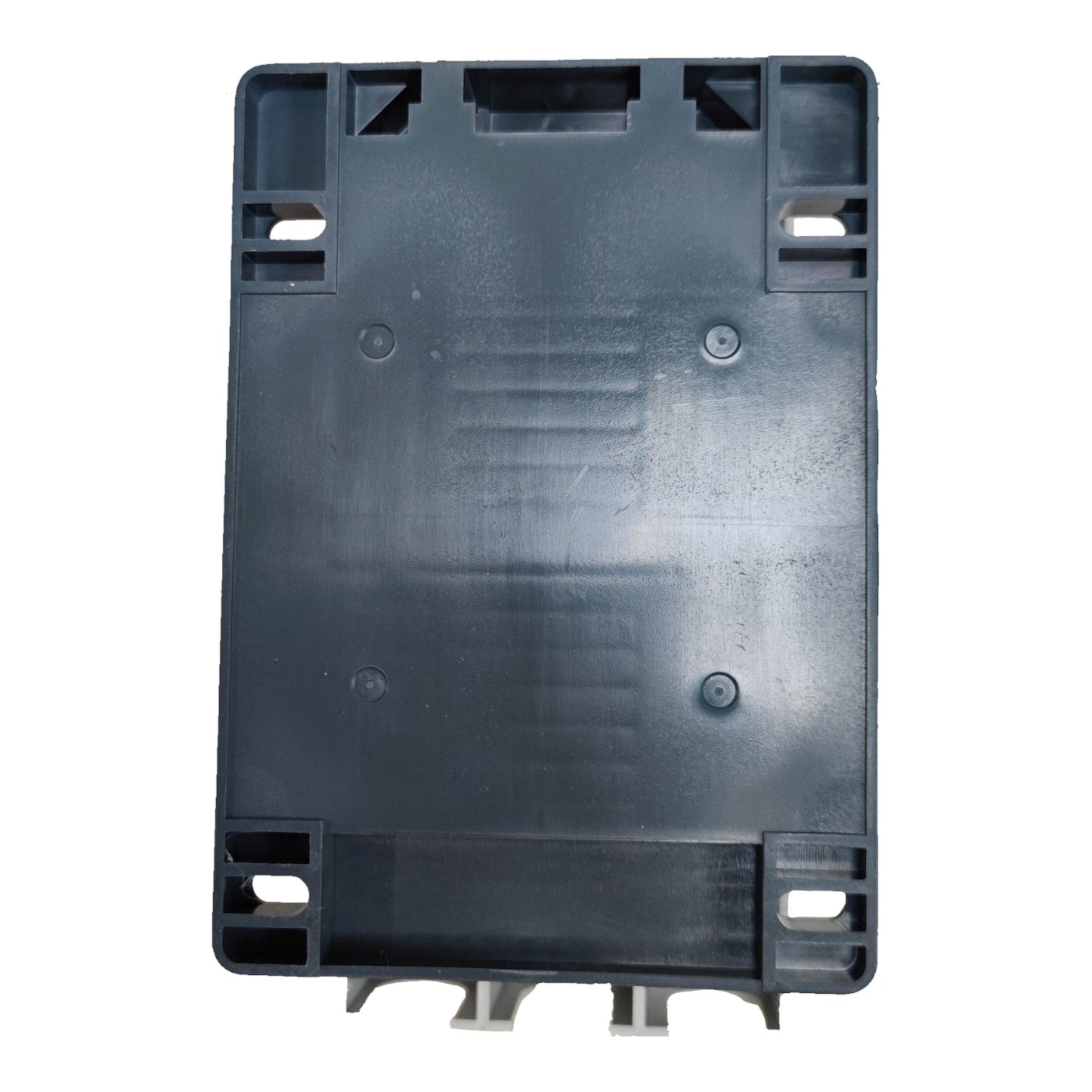 Black plastic pallet on a white background