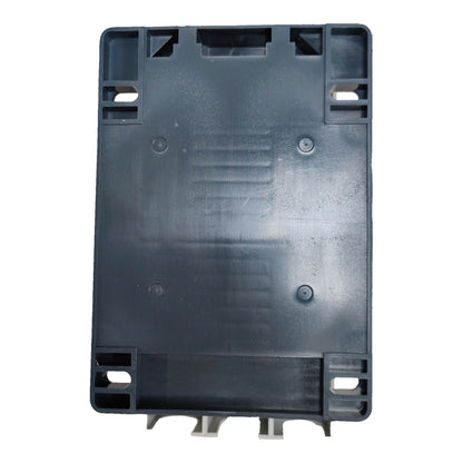 Black plastic pallet on a white background