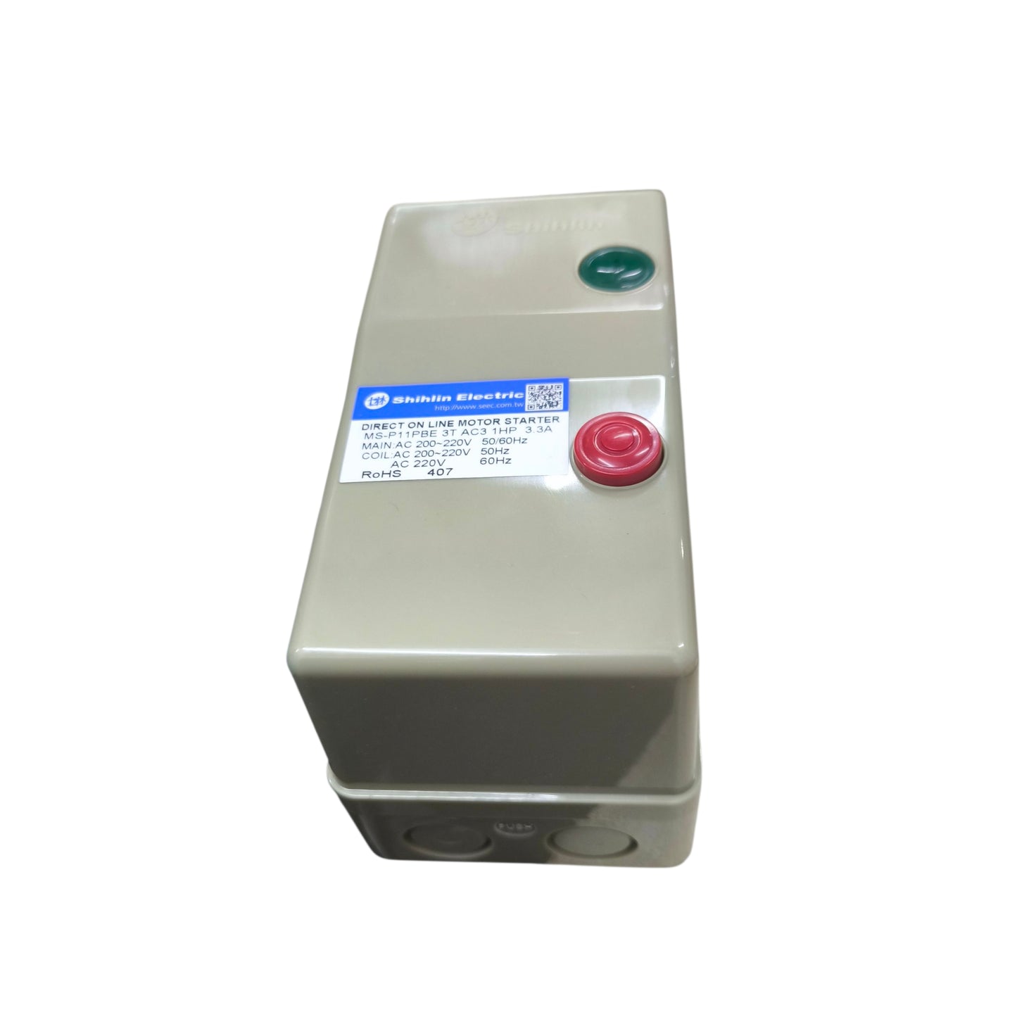 Shihlin Magnetic Starter 3.3A 1 HP 3 Phase 220V MS-P11PBE 2.5A 3.3A 4.1A