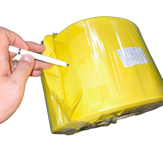 Shrinkable Tube 100mm Yellow Per Meter 16.5cm Width 1:2 Ratio 125 Degrees Celsius 1000V Electx Electrical Supply