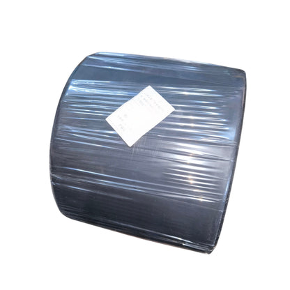 Roll of clear plastic wrap on a white background