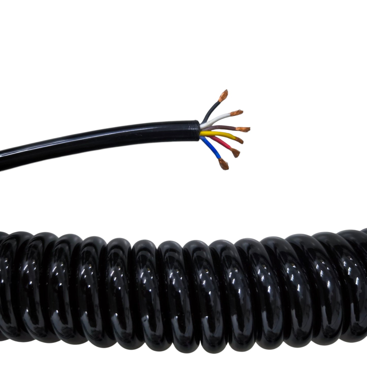Spiral Cord 6 Core AWG 18 Max 5Meters 0.6cm x 0.5mm