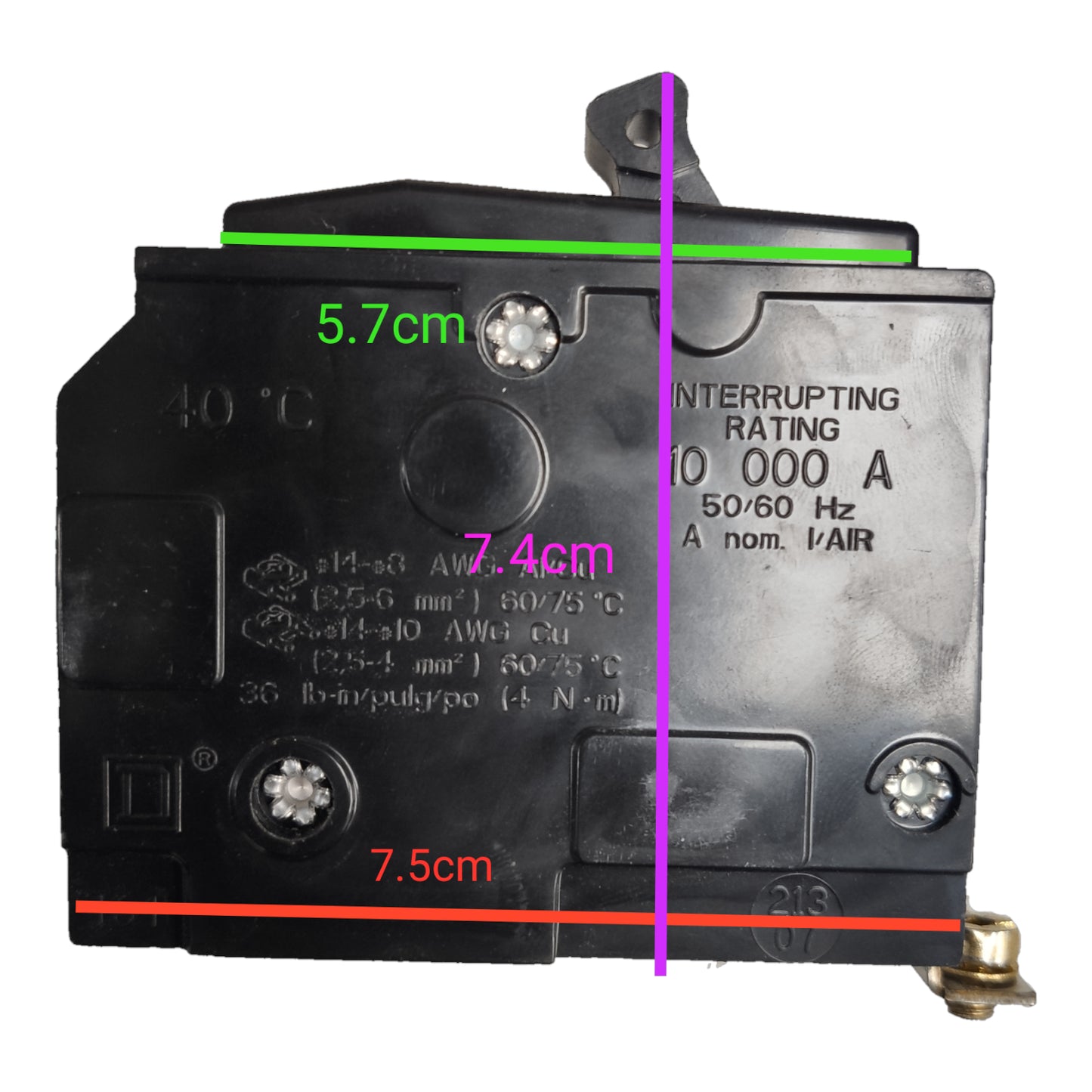 Square D 40A 2Pole 10KAIC 220V Bolt On Circuit Breaker SE-QOB240