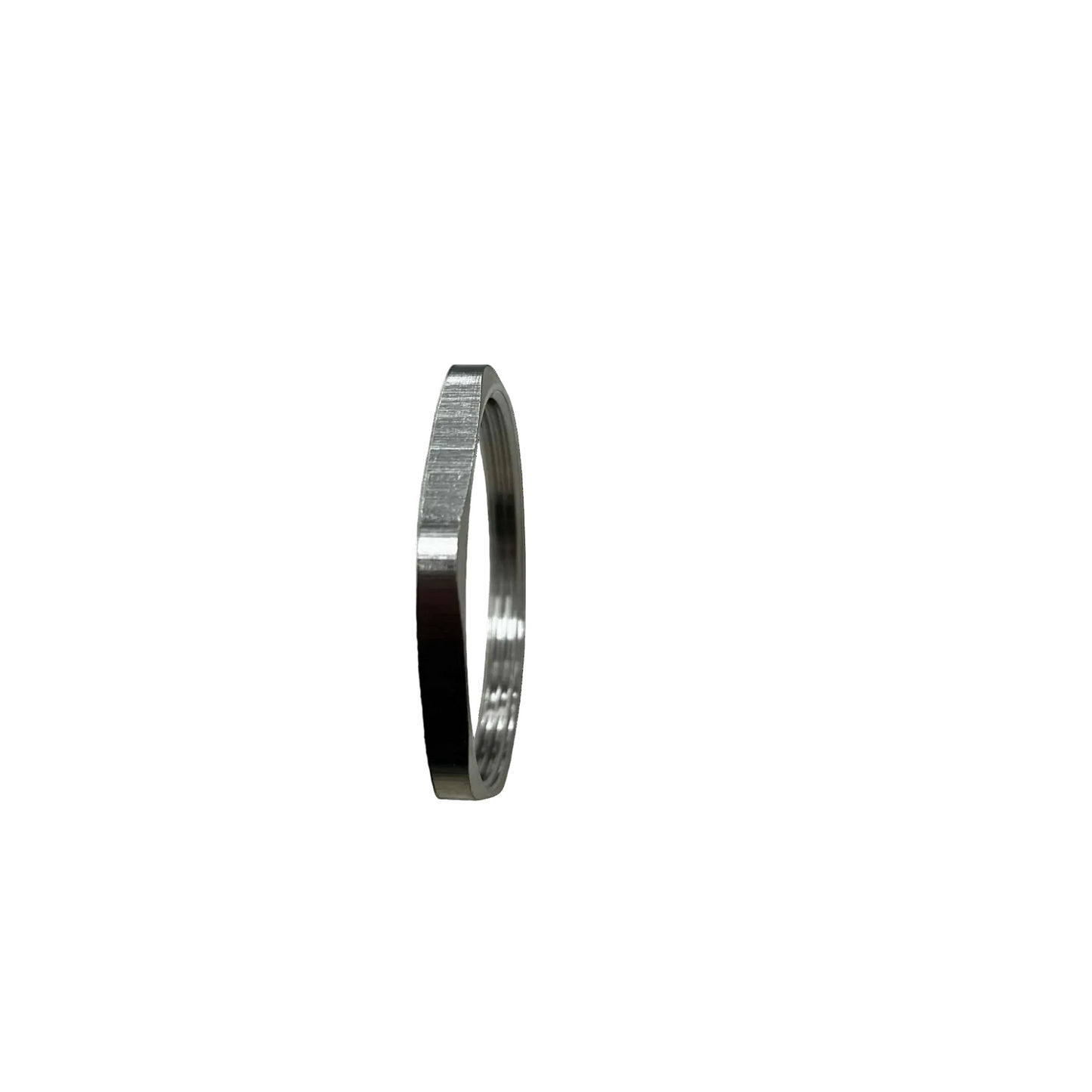 Metallic ring on a white background Stainless Lock Nut 48mm Inner Thread 5m Electx Electrical SUpplym Thickness Electx Electrical Supply