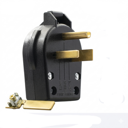 Surer No.372 NEMA 6-50R Grounding Right Angle Plug 50A 250V 2P 3Wire