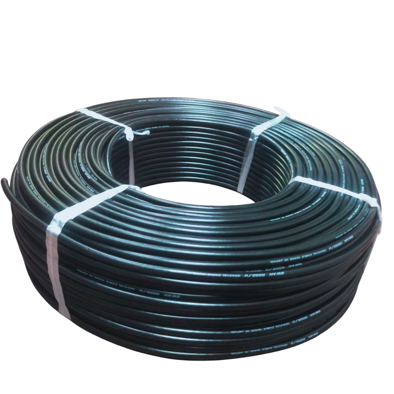 Swan RG58 Coaxial Cable Solid Middle RG58/U Coaxial Cable Radio Cable, 150 Meters Per roll
