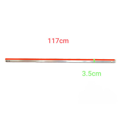 Measurement stick showing length of 117cm with a smaller measurement of 3.5cm on a white background.