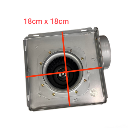 Tailee exhaust suction fan blower fan with 18cm by 18cm square metal housing