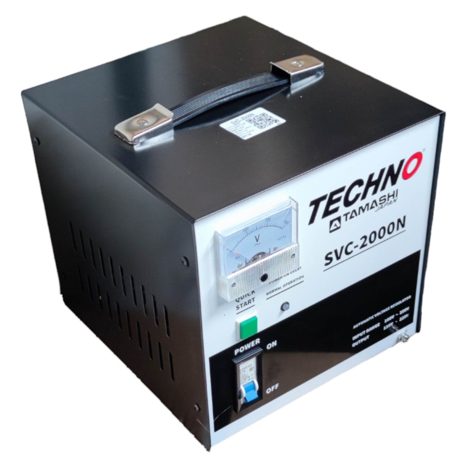 Techno Tamashi SVC-2000N power stabilizer on a white background