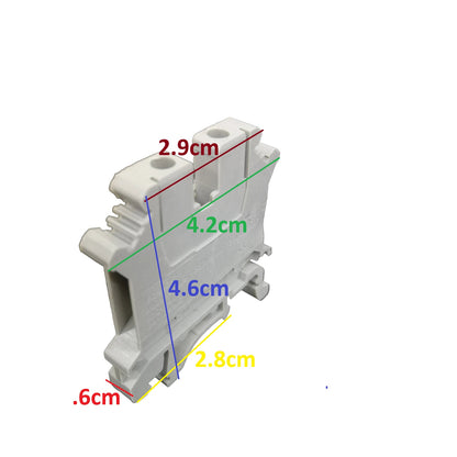 Terminal Block DIN Rail Type 550V 4mm² 28-10AWG, 4mm² DIN Rail Terminal Block