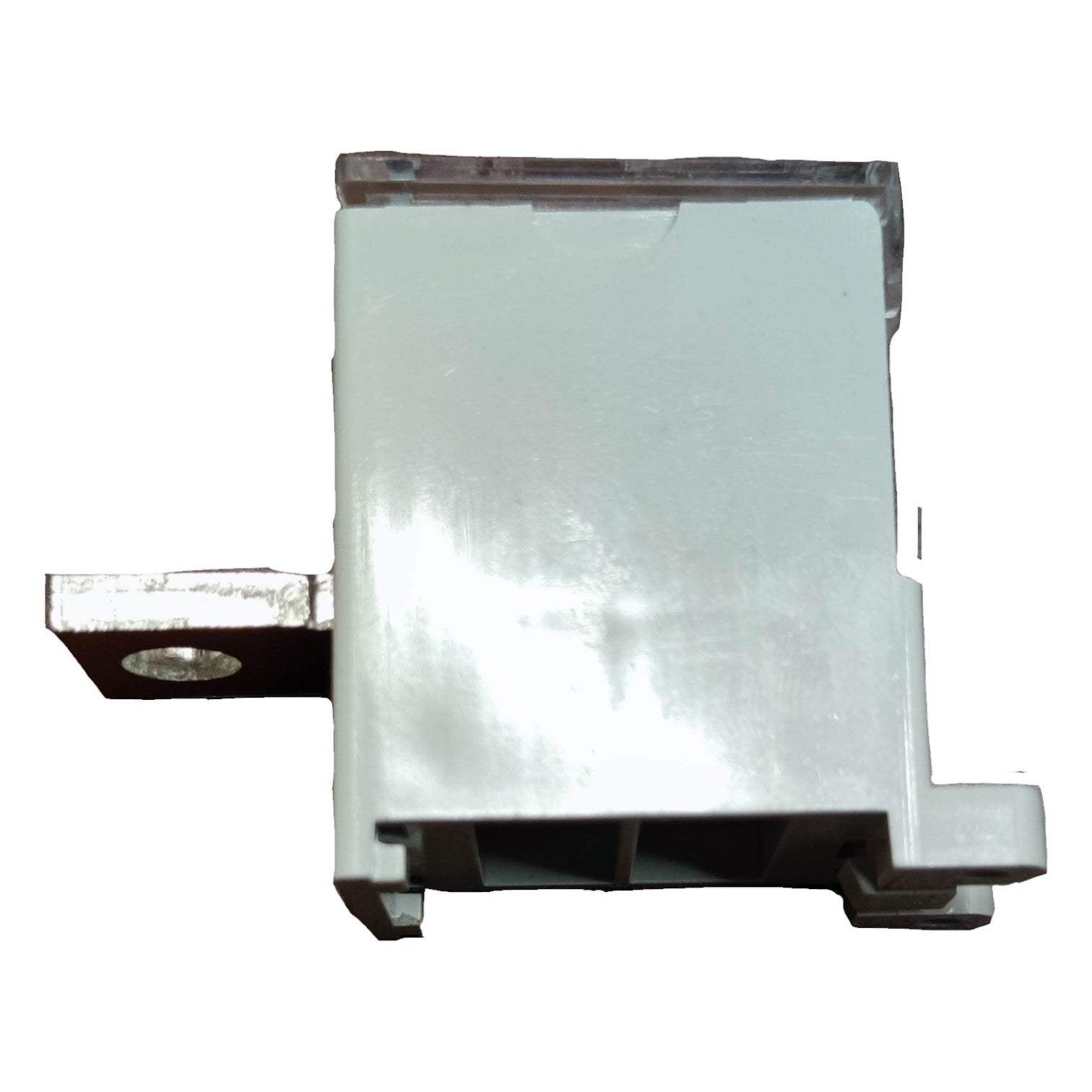 Metallic bracket on a white background