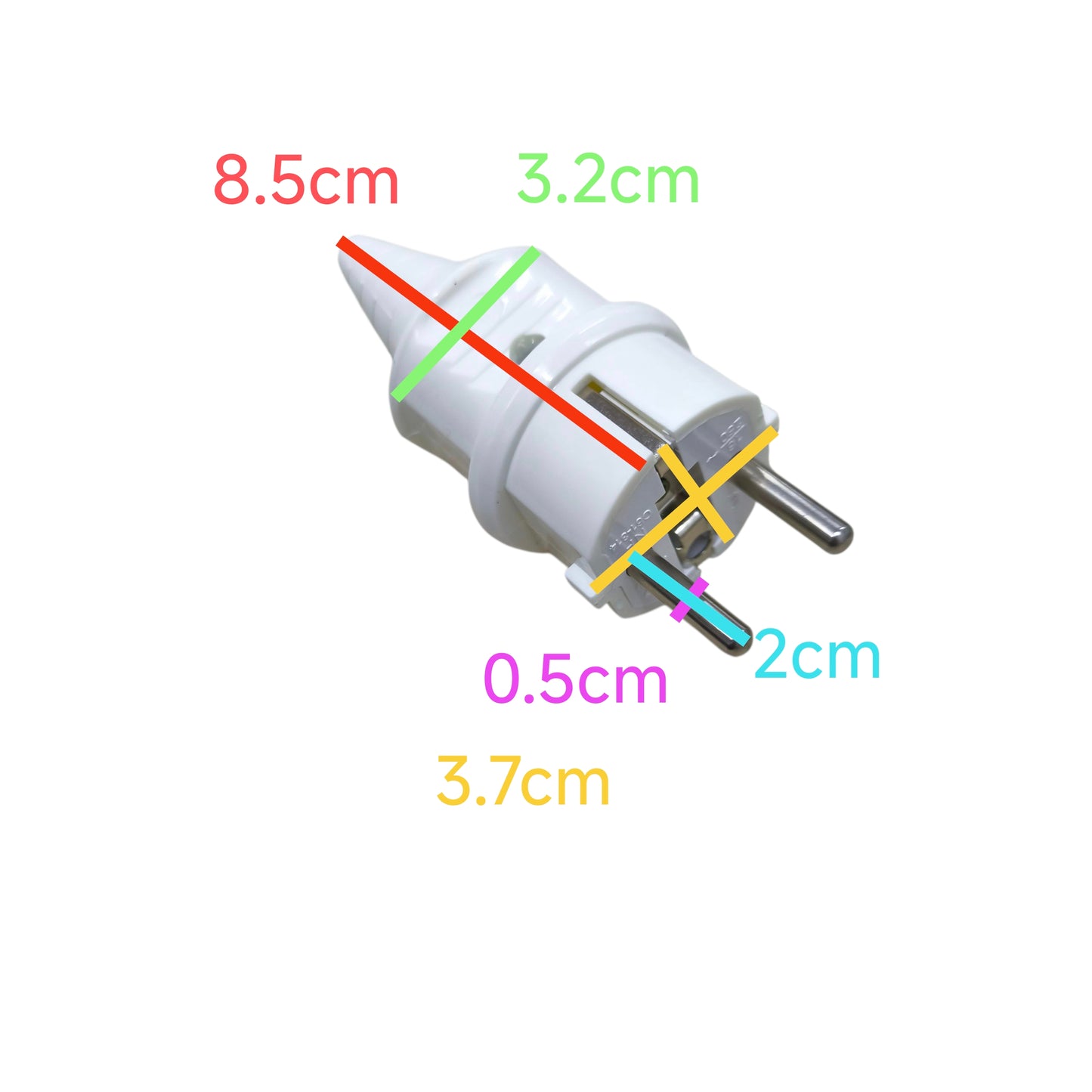 Type E/F CE 7/7 Plug 16A 220V White Type E or Type F Schuko CE 7/4