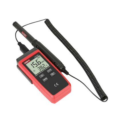 Digital thermometer with探头 on a white background UNI-T Digital Humidity Tester UT333S Range Capacity -10 to 60 Degrees Celsius Max RH 0 to 100% Electx Electrical Supply