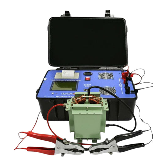 Electrical testing device with cables and pliers on a white background UNI-T Digital Transformer Winding DC Resistance Tester UTG-T213 DC 28V 10mA to 20A Electx Electrical Supply