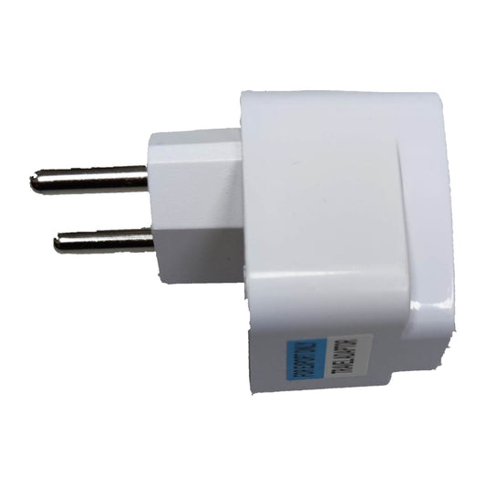 White plug adapter on a white background Universal Travel Adaptor to Type C Plug with Extension, Adaptor for South America, Asia and Europe Electx Electrical Supply