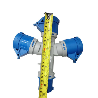 Wixim 16A Industrial Connector Splitter 1 x 3 3 Pins 2P+E 220V