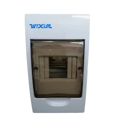 Wixim 2-4 Ways Plastic Distribution Box Surface Type,2-4 Ways Panel Box for Miniature Circuit Breaker