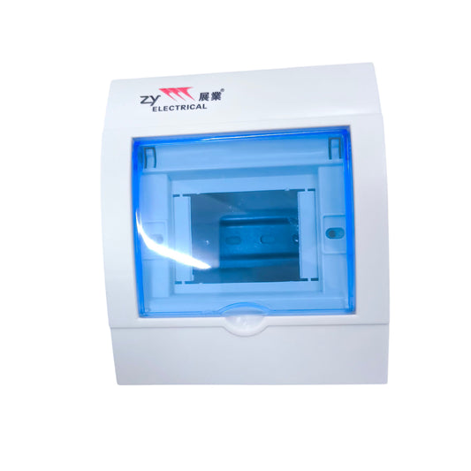 ZY 4 Ways Distribution Box Surface Type Plastic Base, 2-4 Ways Panel Board for Miniature Circuit Breaker, Panel Box, Electrical Box