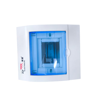 ZY 4 Ways Distribution Box Surface Type Plastic Base, 2-4 Ways Panel Board for Miniature Circuit Breaker, Panel Box, Electrical Box