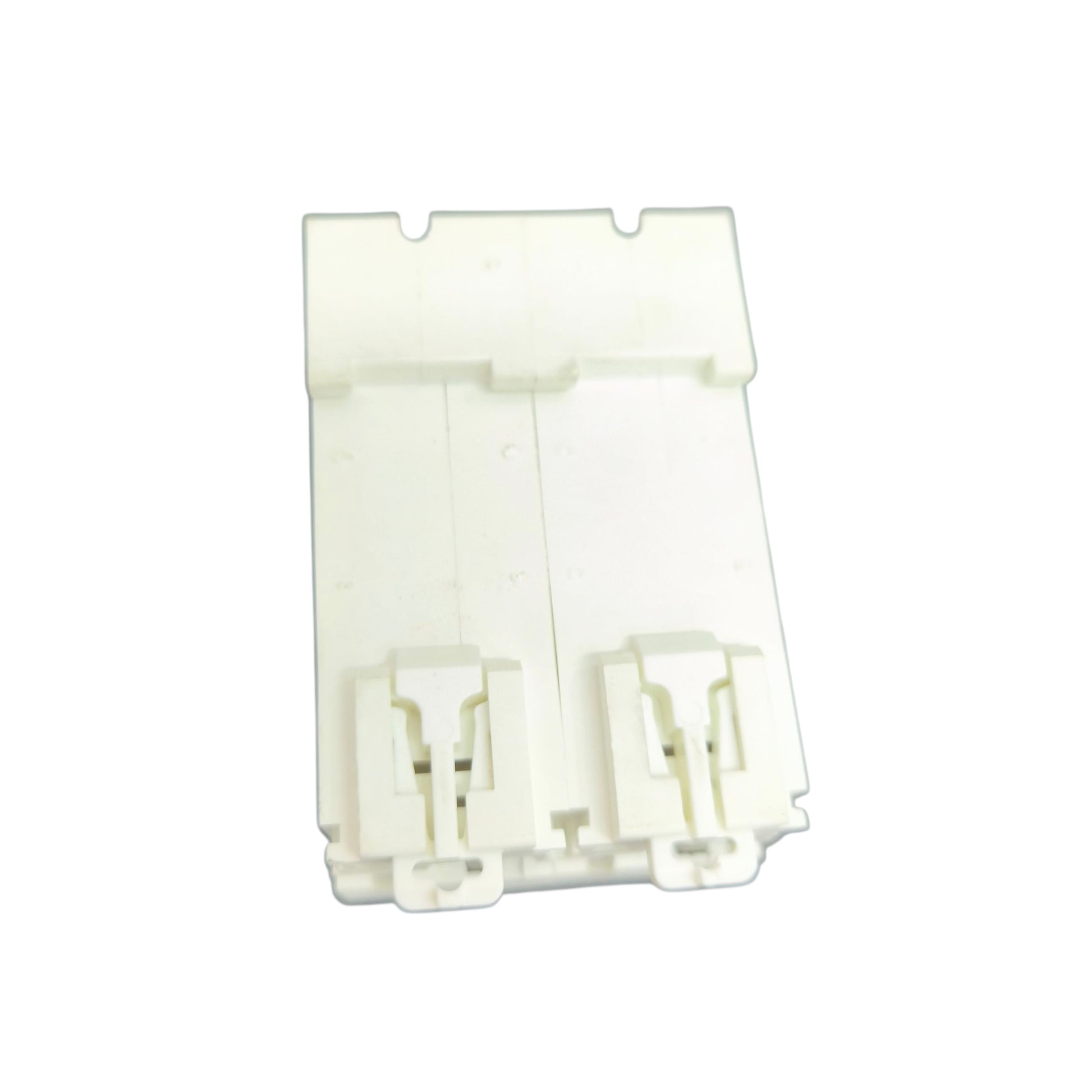 White plastic component on a white background