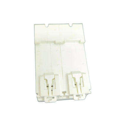 White plastic component on a white background