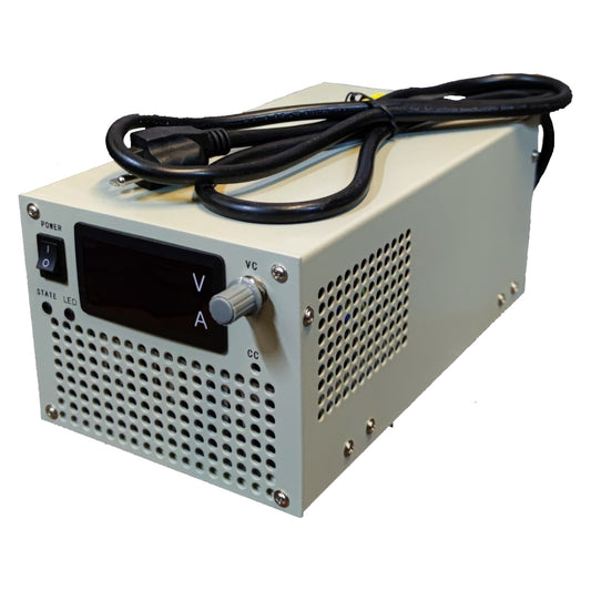 Power supply unit with cable on a white background