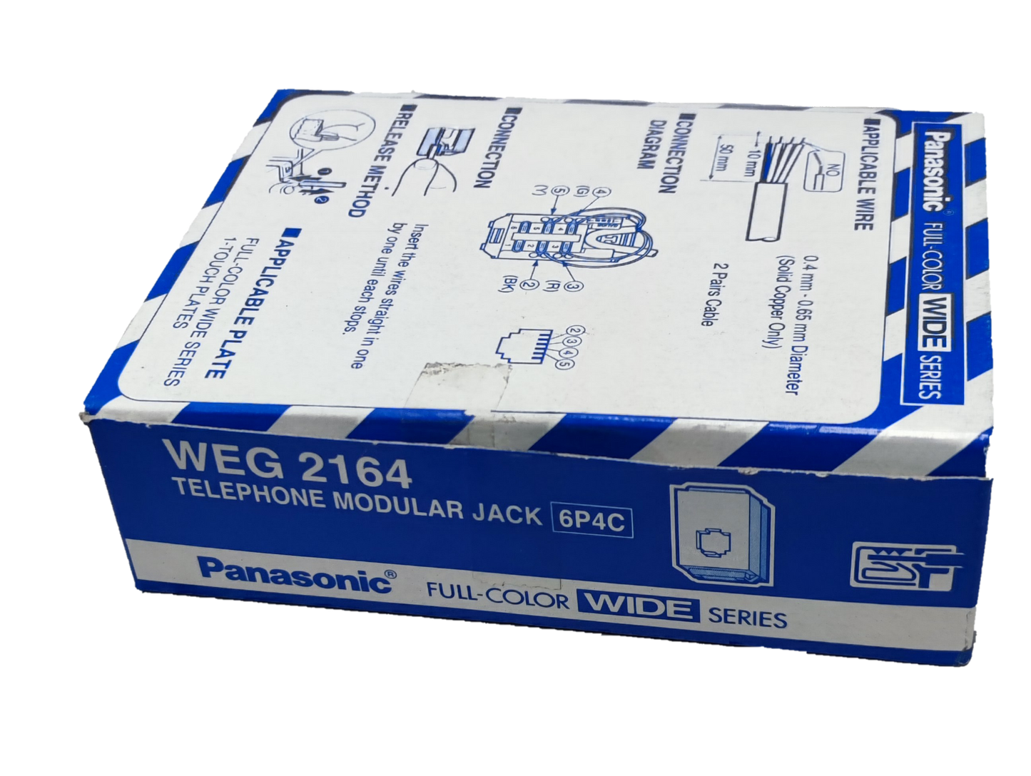 Panasonic Telephone Modular Jack 10PCS , Telephone Outlet, Telephone 6P4C WEG2164 10PCS