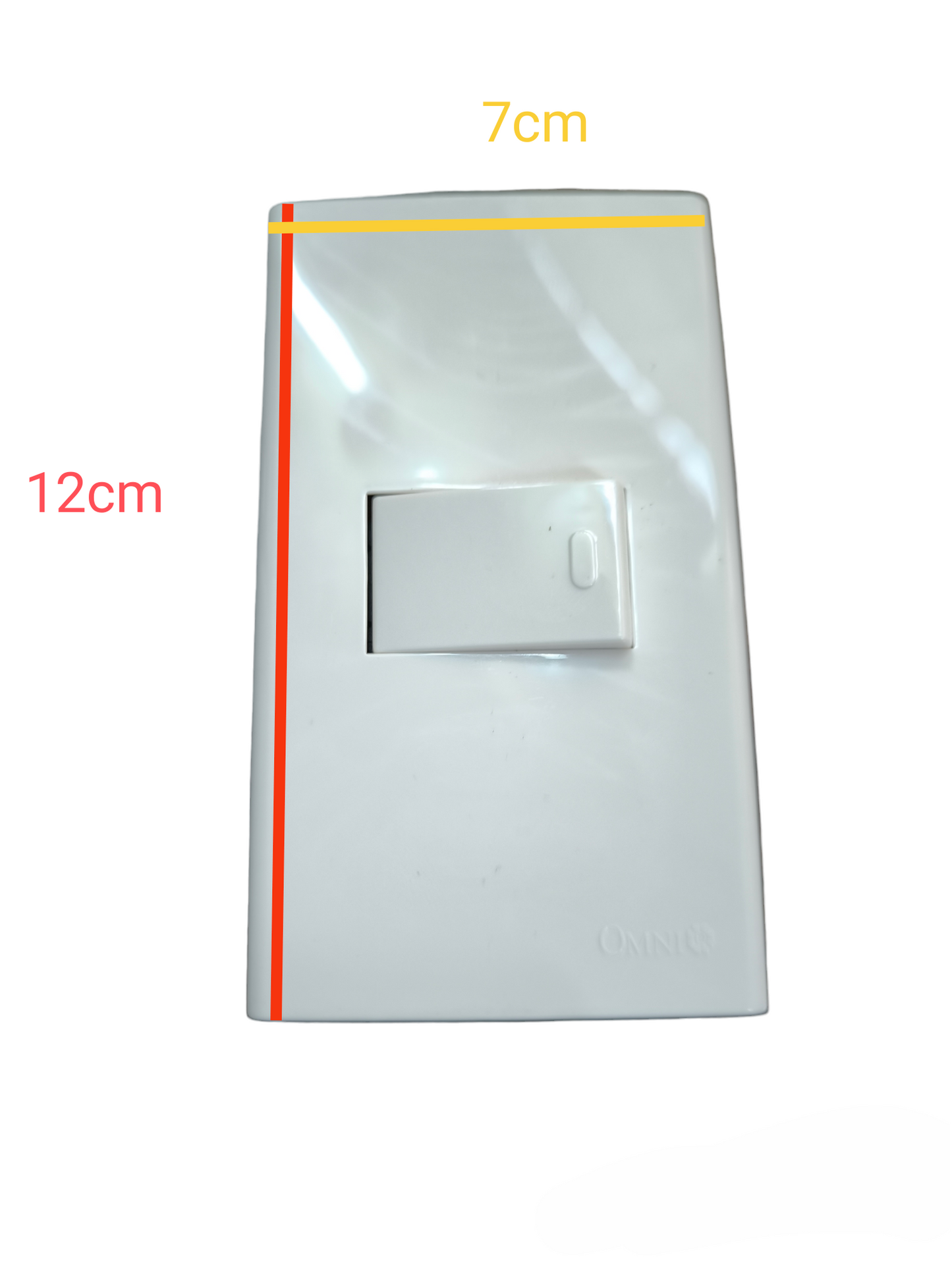 Omni 1 Gang 1 Way Switch with Plate Wide Series 16A 250V WWP-110+WWS-213