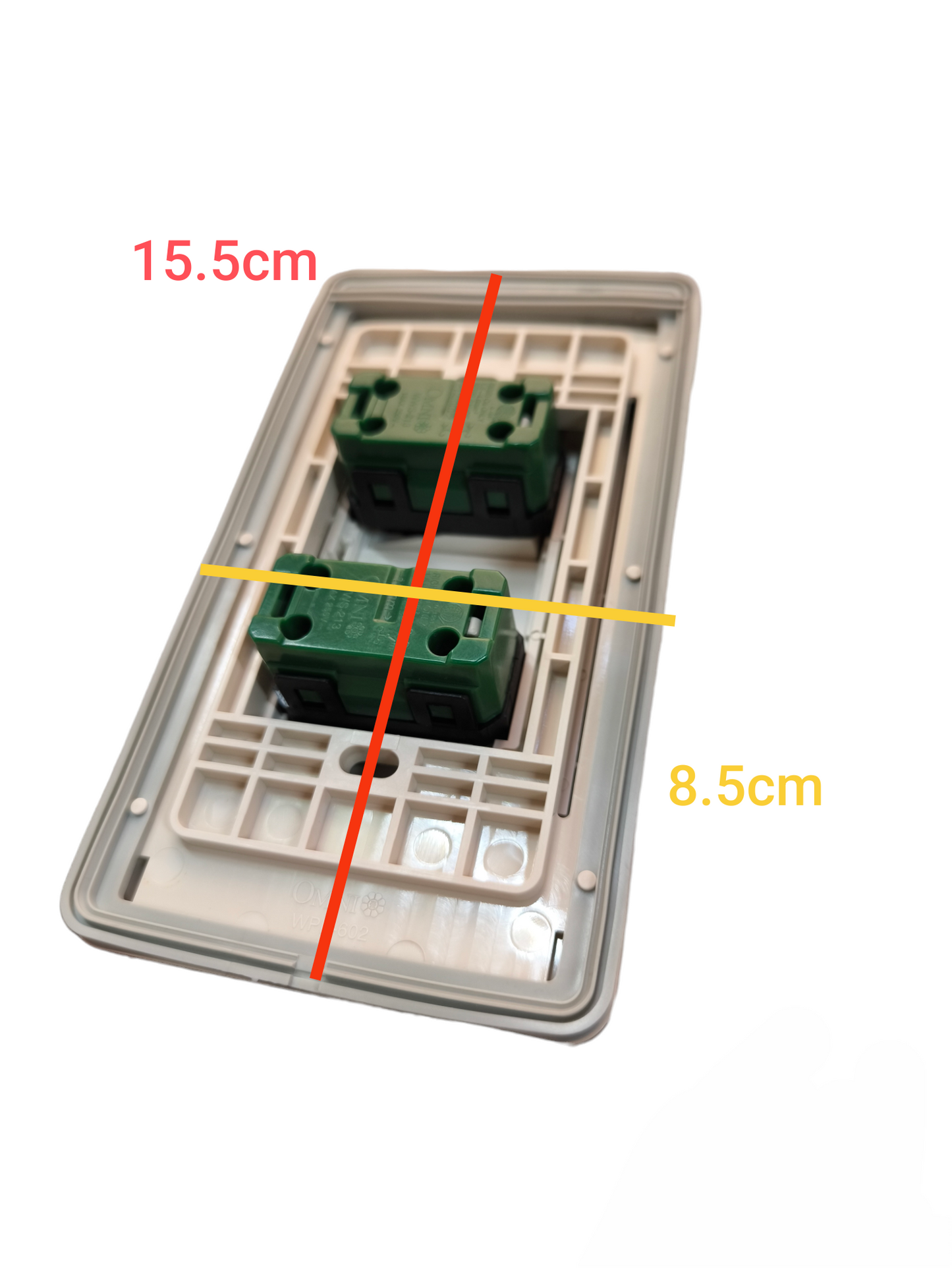 Omni Weatherproof 2 Gang 3 Way Switch 16A 250V WPP-602+WWP-112+(WWS-223x2)