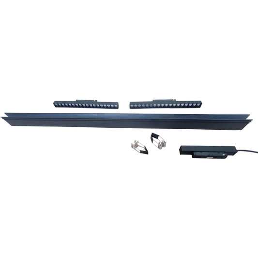 Magnetic Track Light 1 Meter 50mm with 2Pcs 18W LED Grille Track Light 220V Daylight 6500K ( ILLUMIQ TERRA)