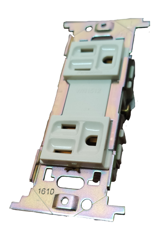 Panasonic Duplex Pin Vertical w/ Ground and Strap 10A 250V, Duplex Flat Pin with Ground 10A 250V