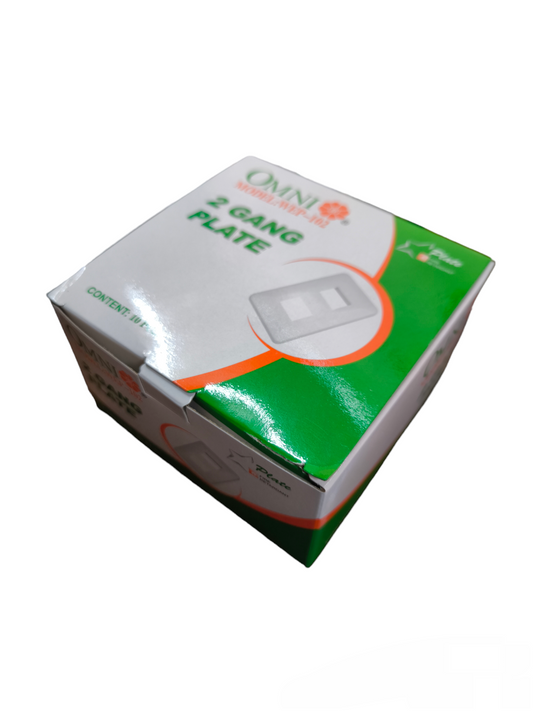 Omni 2 Gang Plate Cover Device Classic Series WEP-102 10pcs