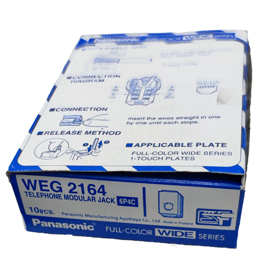 Panasonic Telephone Modular Jack 10PCS , Telephone Outlet, Telephone 6P4C WEG2164 10PCS