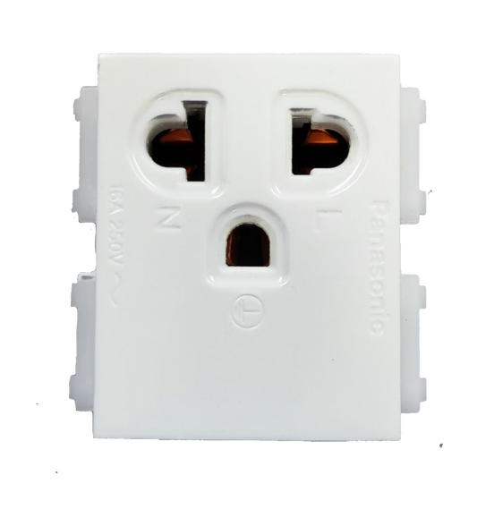 Panasonic Grounding Universal Receptacle Quick Connect Terminal 16A 250V , Universal with Ground Center Device WEG1191K-5