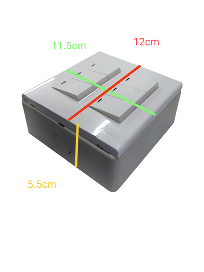Panasonic 6 Gang 1 Way Switch 16A 220V Device Wide Series with Utility Box WEG6806+(6XWEG5001K-5)+Utility Box