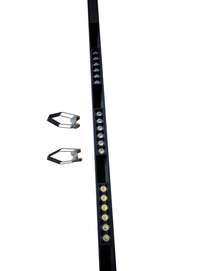 Magnetic Track Light 1 Meter with 3pcs 6W Grille Type Warm White 3000K with 100W Power Supply 220V ( ILLUMIQ TERRA) 50mm Track