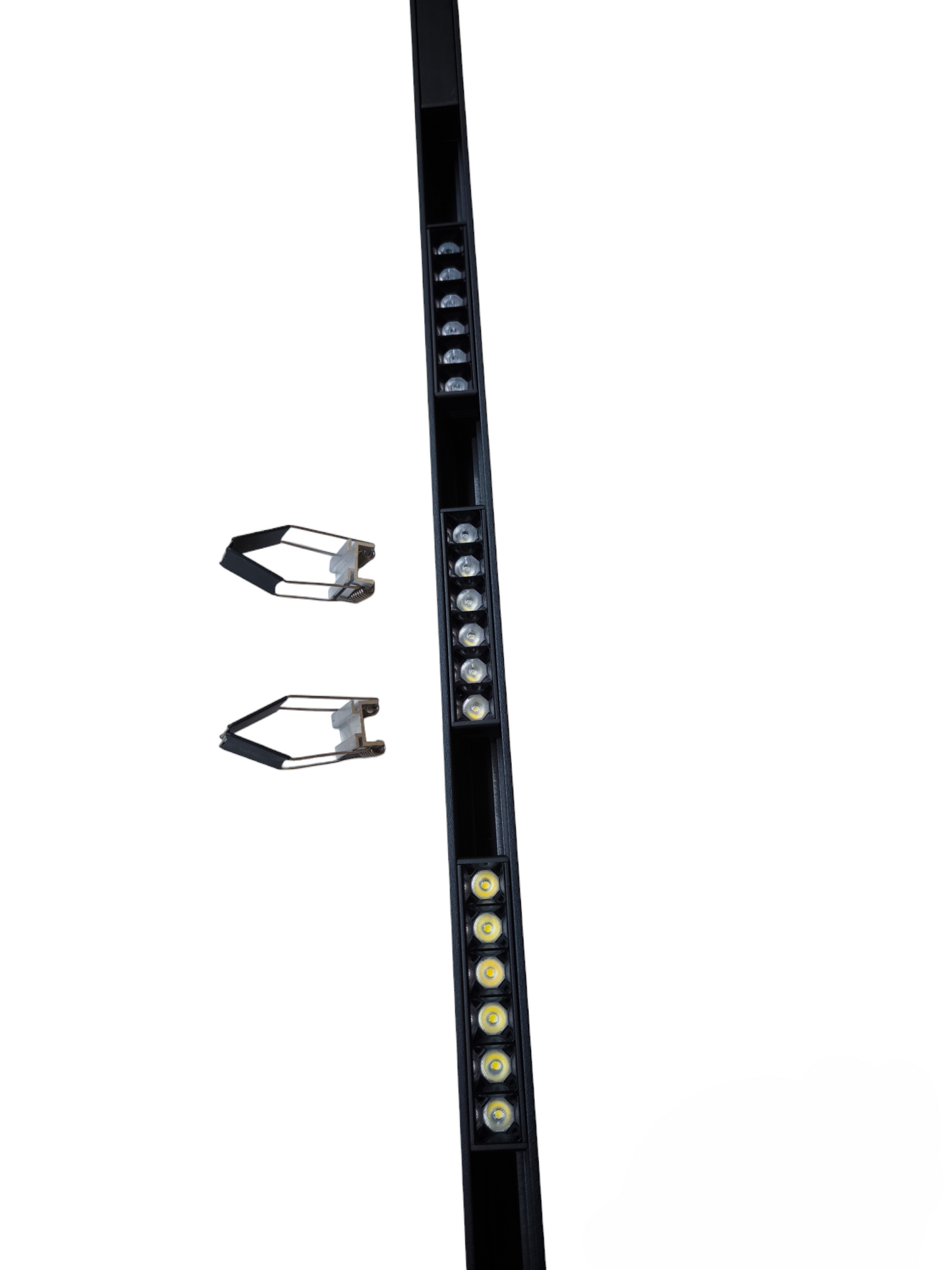 Magnetic Track Light 1 Meter with 3pcs 6W Grille Type Cool White 4000K with 100W Power Supply 220V ( ILLUMIQ TERRA) 50mm Track