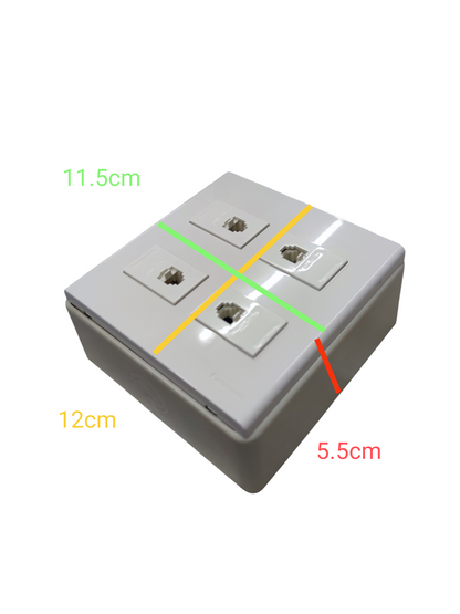 Panasonic 4 Gang Telephone Outlet Wide Series with Utility Box WEG6804+(4XWEG2164)+Utility Box
